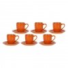 ROSE&TULIPANI CONCERTO ARANCIONE Zestaw 6 filiżanek do espresso 90 ml